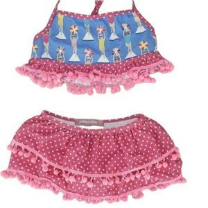 Jelly the pug Girls 2 piece sIze 5‎ bikini girls swimsuit Bathing suit